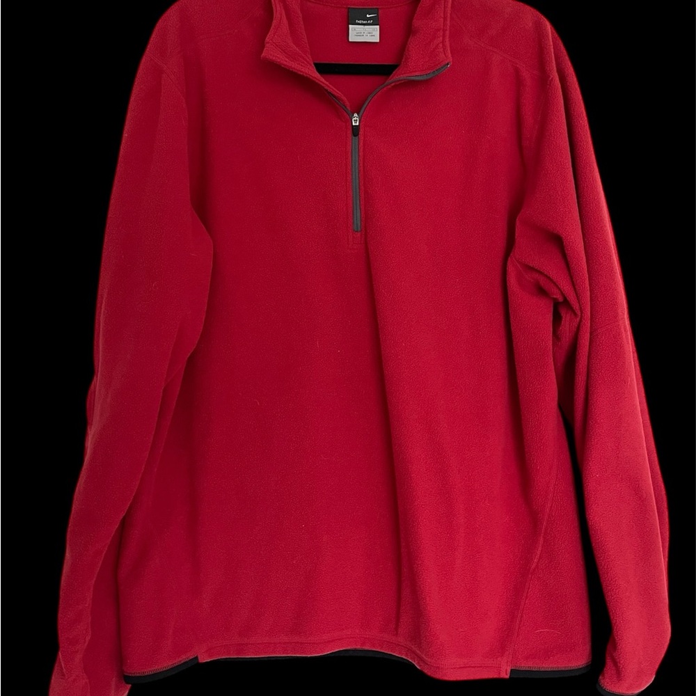 Nike Men's‎ Red Fleece Therma Fit 1/4 zip Sweater size XL Golf